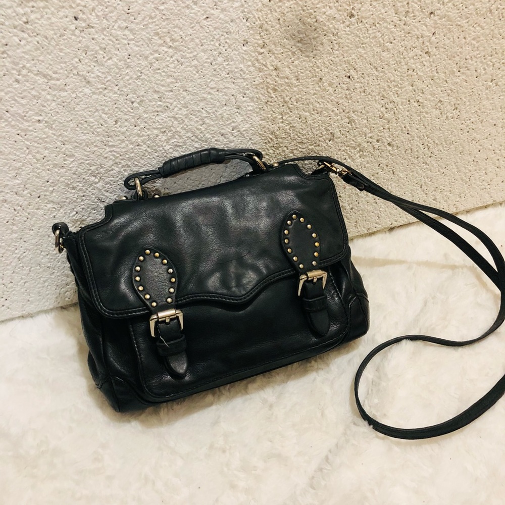 Rebecca Minkoff small school boy bag in midnight navy bag.